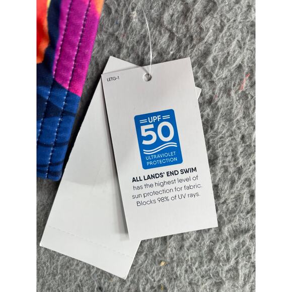 Lands End Swim Shirt Womens 26W Tank Multicolor Floral Underwire Padded NWT - Picture 4 of 12